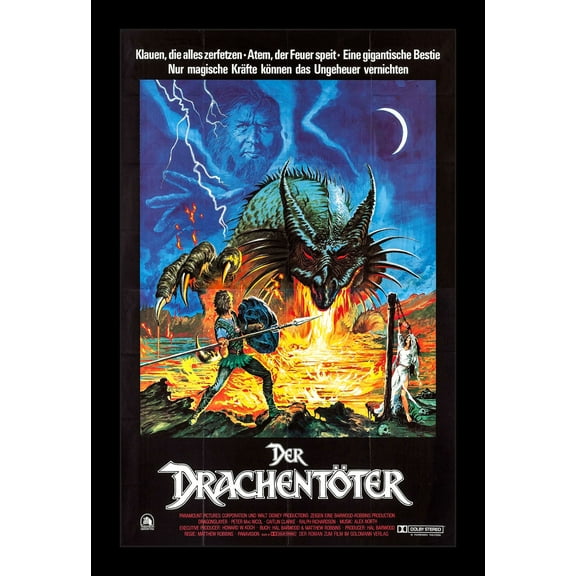 DRAGONSLAYER - 11x17 Framed Movie Poster