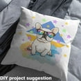 thumbnail image 3 of jejeloiu French Bulldog Fabric by the Yard 10 Yards,Colorful Stars Cloud Room Decor Fabric by the Yard,Geometric Triangle Sewing Fabric For Girls Boys,Breathable Bedroom Decor, 3 of 6