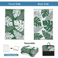 thumbnail image 6 of EastVita 9 X 12 ft Plastic Green White Rectangular Beach Front Porches Patio Picnic RV Camping Garage Wide Leaves Modern Area Rug, 6 of 8