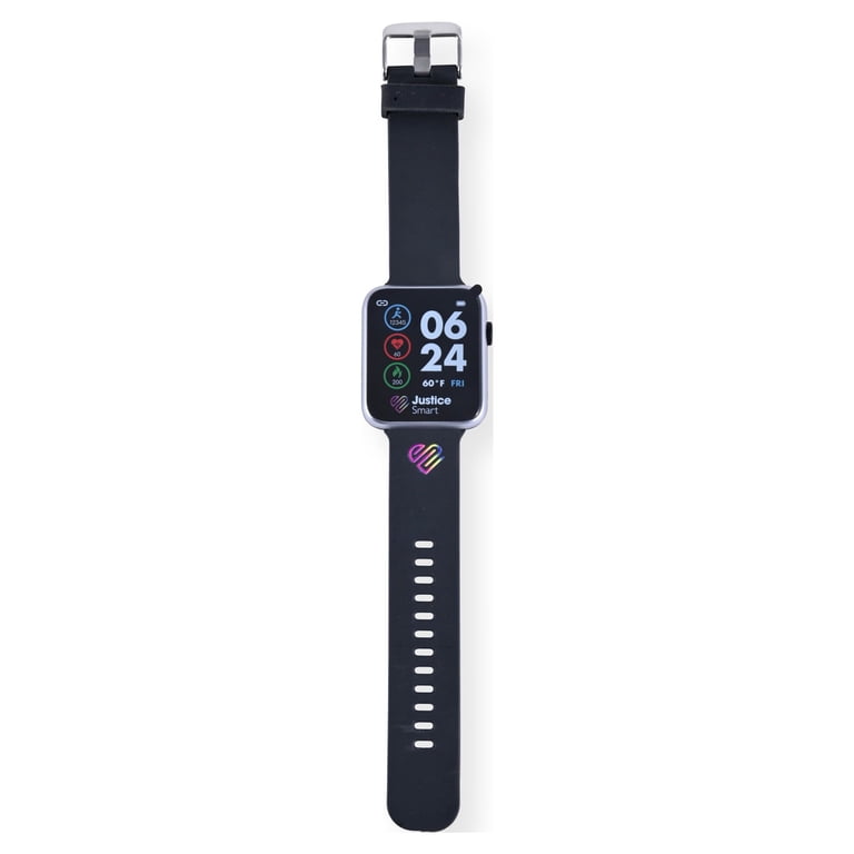 Justice Unisex Tween Smart Watch with Silicone Strap with