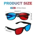 thumbnail image 2 of 4 Pcs Verre de Visualisation 3D Rouge Bleu, Verre de Films en Plastique 3D, Cadre Noir de 5,7 Pouces, 2 of 7