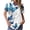 Sky Blue, variant on Lolmot Women's Summer Floral Tunic Tops Casual Blouse Short Sleeve Buttons Up T-Shirts Henley Neck Tops Flower Printed Plus Size Shirts with Pockets
