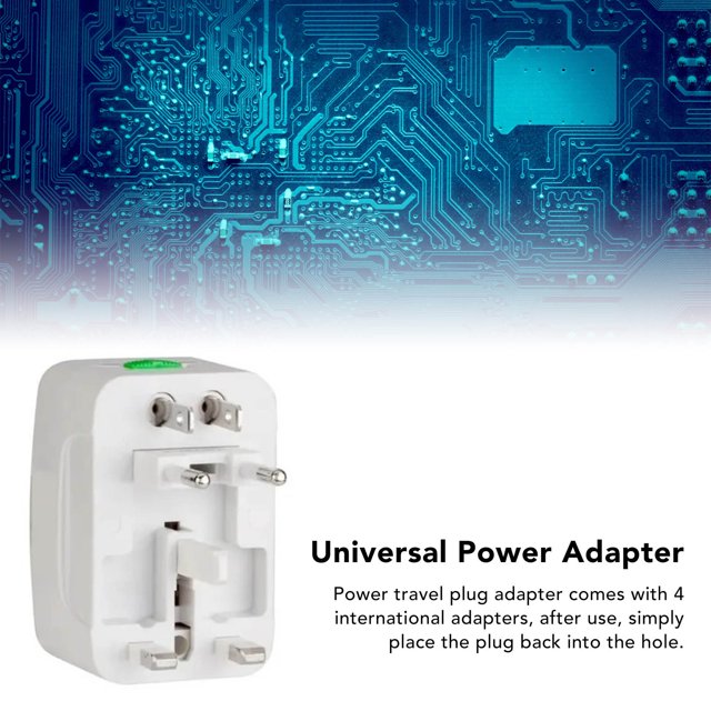 Adaptador de enchufe de viaje ANGGREK Adaptador de corriente universal