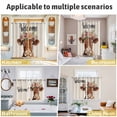 thumbnail image 6 of Spring Cow Kitchen Curtains 63 Inch Length, Botanical Blossom Motif Country Florals Grommet Top Bedroom Living Room Curtains, Light Filtering Cafe Curtain Drapes 2 Panels Set 84''x63'', 6 of 9