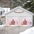 thumbnail image 4 of Fsddascl 6 x 13 Ft Christmas Garage Door Cover, Pink Christmas Large Garage Door Banner, Xmas Farmhouse Tree Blue Sky Snowflake Hanging Garage Mural Background for Indoor Outdoor Xmas Party Supplies, 4 of 9