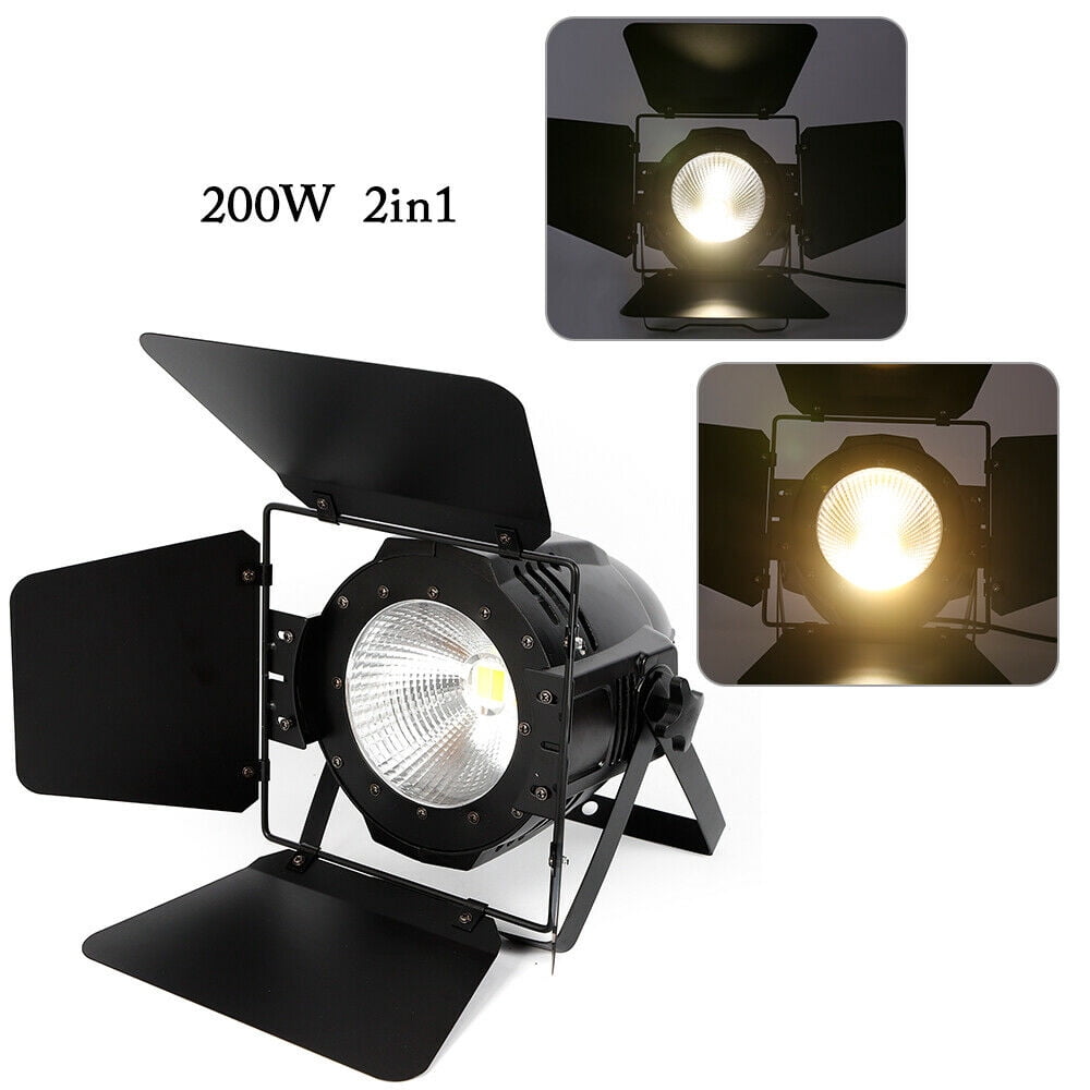 2in1 LED Audience Stage Light w/ Panel DMX512 COB Stage DJ Party Par Light LED Audience Stage Light DMX512 Party Club Stage Par Light Blinder LED Stage Par Audience Lamp Warm White DMX DJ Lamp