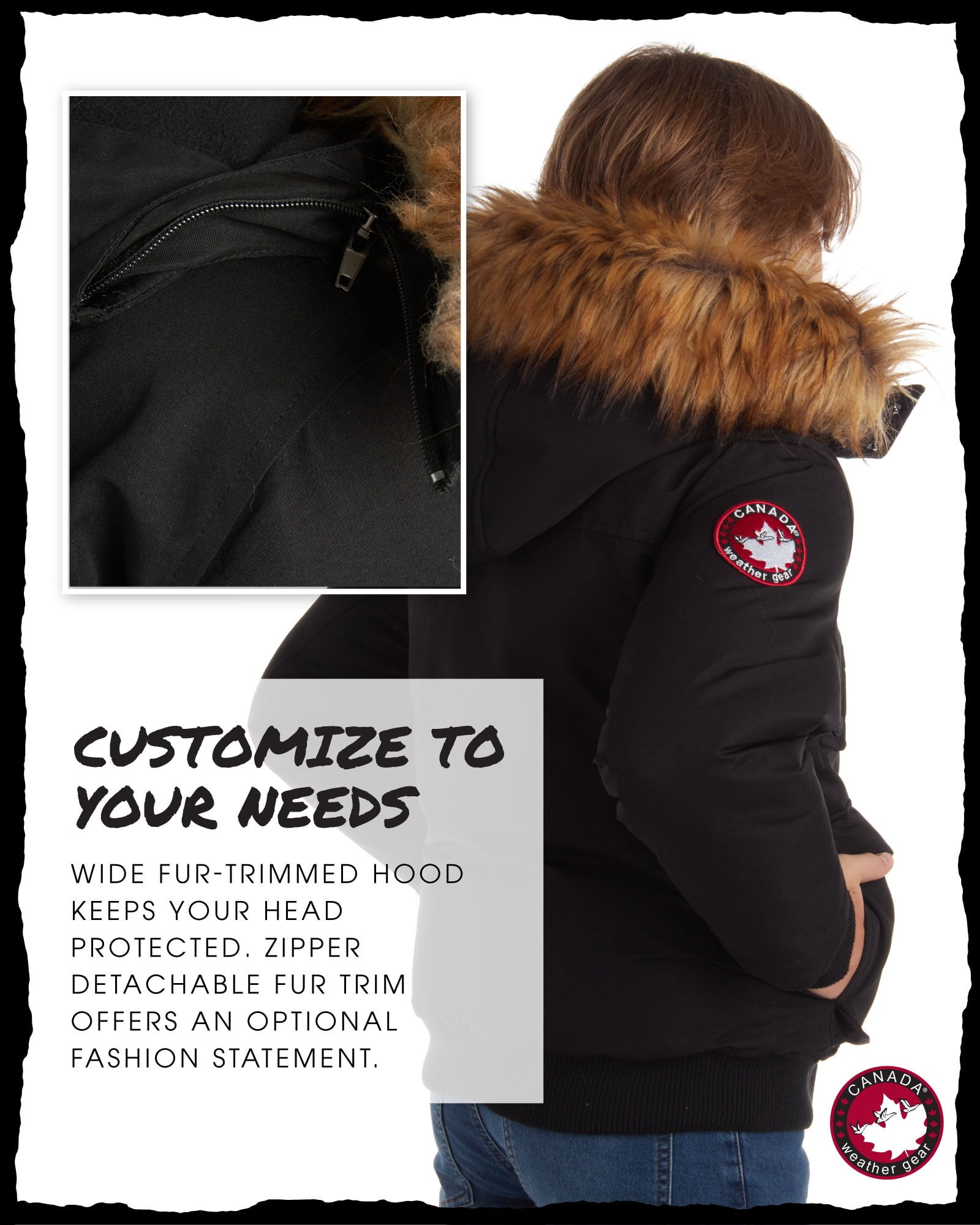 CANADA WEATHER GEAR Boys' Winter Coat - Heavyweight Bomber Parka Ski Jacket (Size: 8-20)