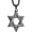Black, variant on Magen Star of David Pendant Necklace Women Men Chain Silver Stainless Steel Israel Necklace