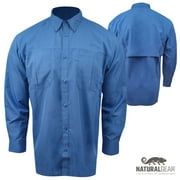 Natural Gear Intracoastal L/S Fishing Shirt (S)- Blue