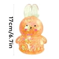 thumbnail image 3 of Glitter Bunny Squishy Relaxation Toy with Soft Gel and Sparkle Design, Easter Basket Stuffer for Kids, Squeeze Toy, 3 of 6