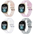 thumbnail image 5 of Bands Compatible with Fitbit Versa 3/Fitbit Sense Band, Soft Silicon Sport Wristband Strap(Silver), 5 of 5