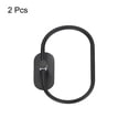thumbnail image 3 of Uxcell Self Adhesive Towel Ring Wall Mounted 304 Stainless Steel Oval Towel Hanger Holder, Black 2 Pack, 3 of 7