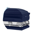 thumbnail image 2 of Titan Casket, Reflections XL Series Steel Casket (28" Oversize) with Reflective Panel in Dark Blue Finish With Light Blue Interior, 2 of 5