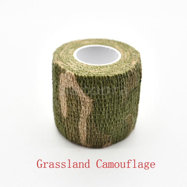 1 Rouleau U Pick 4,5 m*5 cm Imperméable Extérieur Camouflage Randonnée Camping Chasse Camouflage Ruban Furtif Enveloppes Prairie Camo 5 cm
