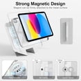 thumbnail image 6 of Multi-Angle Magnetic Stand Clear Back Cover for iPad Air 11" M2/M3/M4 & Air 4/5 10.9", Slim Tablet Case with Apple Pencil Slot Auto Sleep Wake, Gray, 6 of 16