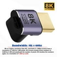 thumbnail image 6 of FVH HDMI Male to HDMI 2.1 Female Vertical 90 Degree Down Angled UHD Extension Adapter Support 8K 60hz HDTV, 6 of 7