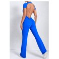 thumbnail image 4 of SKQIT Flare Workout Jumpsuits for Women One Piece Short Sleeves Scrunch Butt Lifting Gym Bodysuit Sexy Backless Yoga Outfits, 4 of 7
