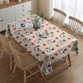 thumbnail image 2 of Beige Cow Heart Pattern Rectangle Tablecloth 60"x84",Waterproof Polyester Rectangle Table Cloth, Wipeable Spillproof Polyester Tablecloth for Dining, Camping, Indoor and Outdoor, 2 of 5