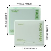 300Pcs Oil Absorbing Face Paper Compact With Mirror and Powder Puff, Portable Blotting Paper for Shine Control, T-Zone Oil Control, Makeup Touch Up, Lightweight Travel Beauty Tool