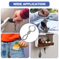thumbnail image 6 of Uxcell Car Key Chain, Detachable Ring Keychain Universal Anti-lost Metal Buckle Keys Holder with 3.15 Inch Strap for Men and Women (Silver, Pack of 2), 6 of 6