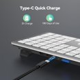 thumbnail image 3 of Keyboard Rechargeable, 4-Device Free Switching (2.4G+BT), Ultra-Slim Full Size Keyboard, Quiet Typing, for PC/Laptop/ TV/Phone, Adjustable Stand, 12 Multimedia, 3 of 6