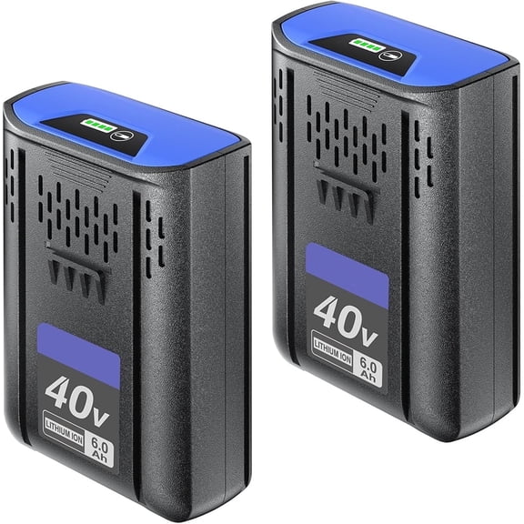 2 Packs Replacement for Kobalt 40V Battery 6000mAh KPM1040A-03, KM-1640-06, KM 4040-06 Cordless Power Tool