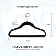 thumbnail image 5 of Utopia Home Kids Velvet Hangers 50 Pack  11 Inch Non-Slip Baby Hangers for Baby and Toddlers, Durable Ultra-Slim Space-Saving Closet Organizers Black, 5 of 6