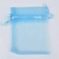 thumbnail image 1 of Bolsa de Organza con cordón para decoración de fiesta, embalaje de joyería, tul, dulces, Navidad, boda, 50%, 1 of 4