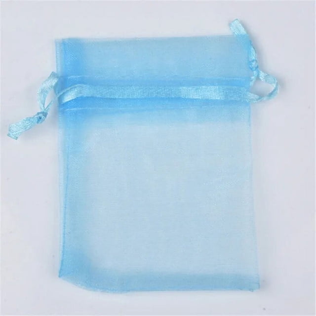 Bolsa de Organza con cordón para decoración de fiesta, embalaje de joyería, tul, dulces, Navidad, boda, 50%