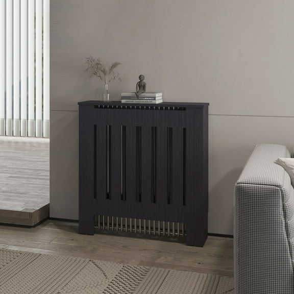 LiviNest Radiator Cover for Small Spaces: 7.6-Inch Slim Depth - Conceals Radiator & Adds Shelf - Modern Wenge Finish for Apartments & Hallways