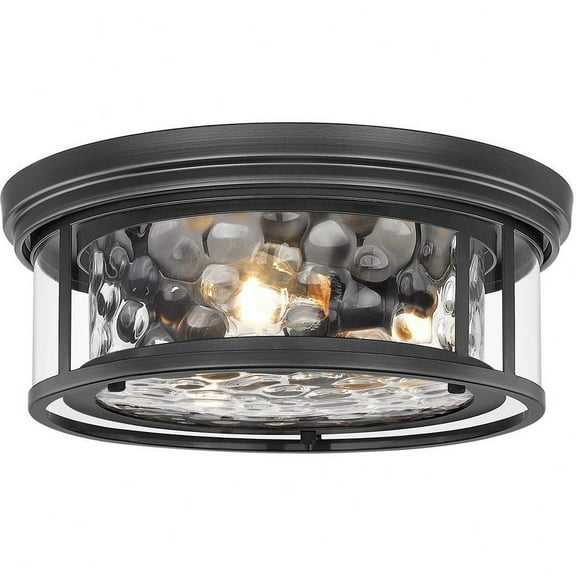 3 Light Flush Mount in Transitional Style-6.25 inches Tall and 16 inches Wide-Matte Black Finish Bailey Street Home 372-Bel-4619924