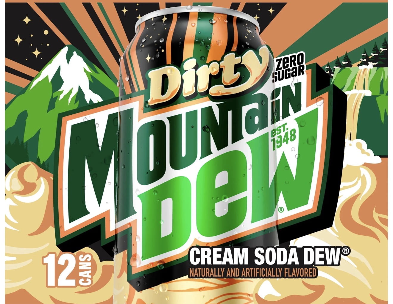 Mountain Dew, Dirty Dew Zero Sugar, Limited Edition , 12 Pack