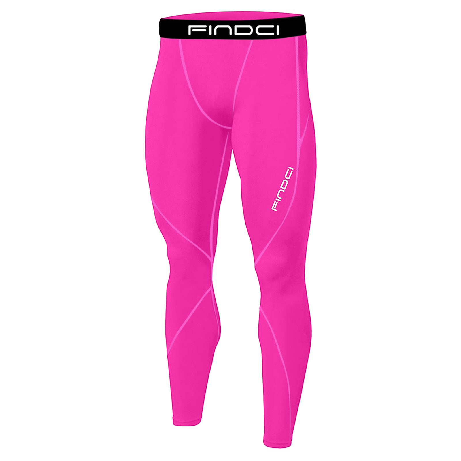 QLEICOM Sports Running Set for Men Men s Compression Shirt Skin Tight Pants uick Dry Fitness Tracksuit Suit Two piece Gym Hot Pink 3XL US Size 14 Walmart