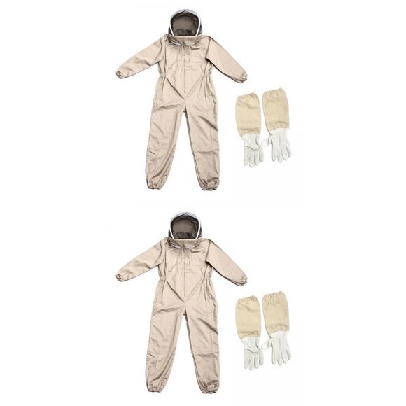 2 uds., ropa de Unisex, de de cuerpo completo, de granja, guante, capucha shamjiam traje de apicultor