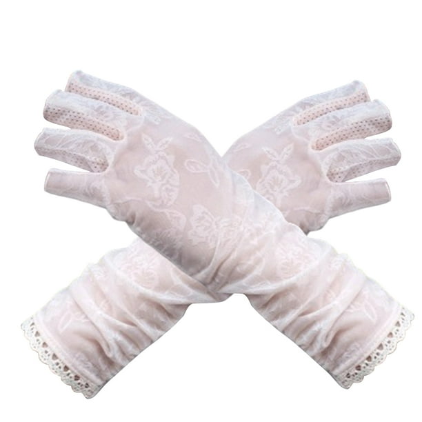 Manopla de seda helada Minnieouse Accesorio de conducción Protección solar color rosa claro