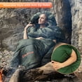 thumbnail image 5 of KingCamp Flannel Adults Sleeping Bag with Armhole, Oversized Camping Sleeping Bag , Wearable  Single Sleeping Bags with Cotton Flannel Lining , 9°F-44°F, Green, 5 of 11