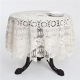 thumbnail image 1 of Saro Lifestyle 869.E45R 45 in. Round Handmade Crochet Cotton Lace Table Linens - Ecru, 1 of 1
