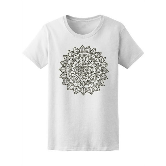Beautiful Floral Deco Mandala T-Shirt Men -Image by Shutterstock, Male 4X-Large