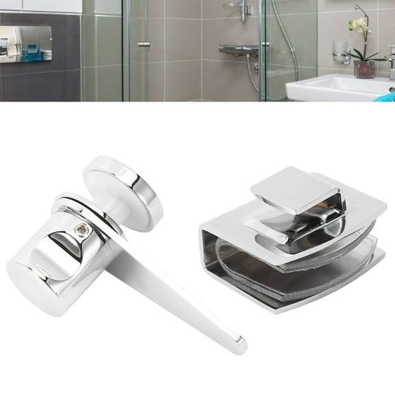 LYUMO Glass Door Latch, Household Bathroom Shower Room Glass Door Latch Bolts Lock Gate Hardware Accessory