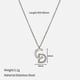thumbnail image 2 of 2025 CD Necklace, Women's Interlocking Circle Collar Chain, Gold Plated Stainless Steel Zircon, Fashion Versatile, 2 of 5