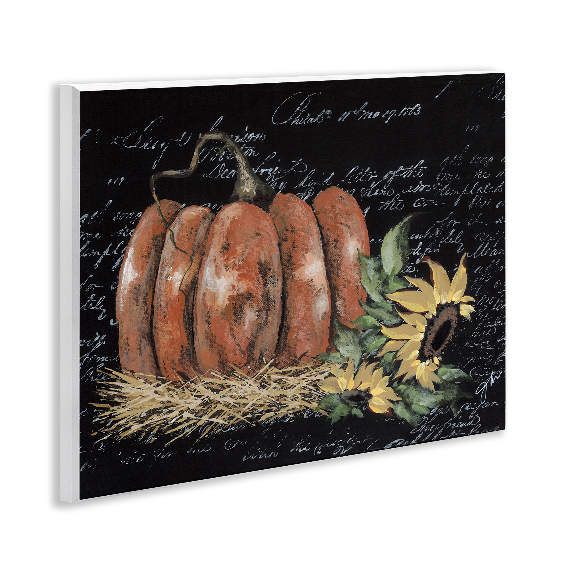 Stupell Industries Autumn Country Pumpkin Botanical & Floral Painting Unframed Art Print Wall Art, 14 x 11