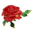 thumbnail image 3 of Trinket Box, Jewelry Box Shiny Rose Shape Beautiful Alloy  For Desktop Decoration, 3 of 8