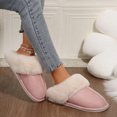 thumbnail image 4 of Women's Cozy Memory Foam Slippers, Fuzzy Wool-Like Plush Fleece Lined House Slippers - Indoor Outdoor with Anti-Skid Rubber Sole, 4 of 10