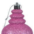 thumbnail image 2 of Vickerman 7" Pink 4-Finish Finial Ornament, 8 per Box, 2 of 5