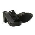 thumbnail image 4 of Milwaukee Leather MBL9410 Women's Black Open Toe Fashion Casual Platform Wedges with Studs 6, 4 of 10