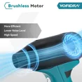 thumbnail image 4 of YOFIDRA - Soplador de aire turbo eléctrico sin escobillas, 4 velocidades, secador de coche de mano, pistola de aire para batería Makita de 18 V, 4 of 5