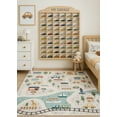 thumbnail image 3 of Rug Branch Kids Soft Steps Playtime City Road Map, Educational Learning Blue Grey Indoor Soft Area Rug - 6x9, 3 of 6