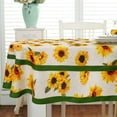 thumbnail image 4 of Sunflower Oval Tablecloth 60x84in for Oval Table Waterproof Yellow Table Cloths for Dining Room Indoor Outdoor Table Cloth, 4 of 6