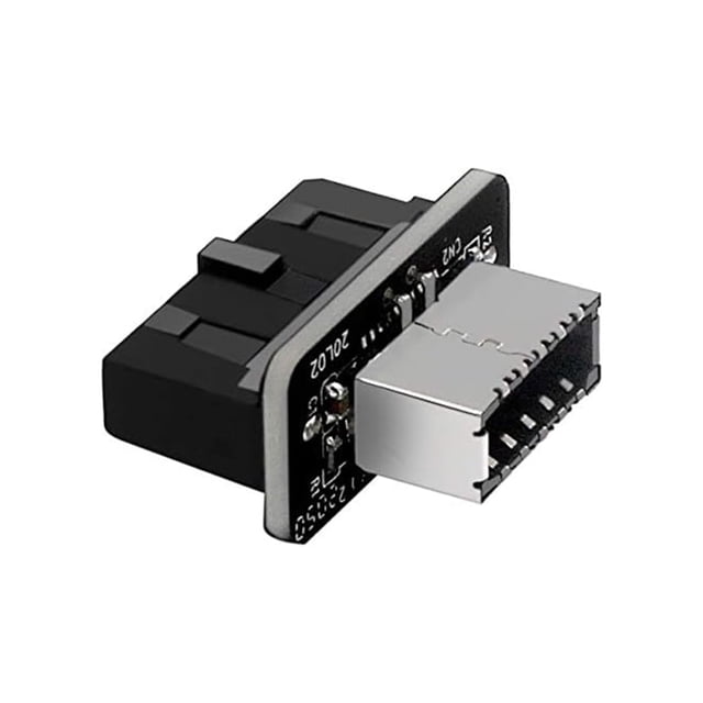 JoyReken Adaptador de panel frontal USB Adaptador de encabezado USB C vertical USB 3.1 Tipo-E Key-A a USB 3.0 Convertidor de encabezado de 20 pines para placa base tipo C