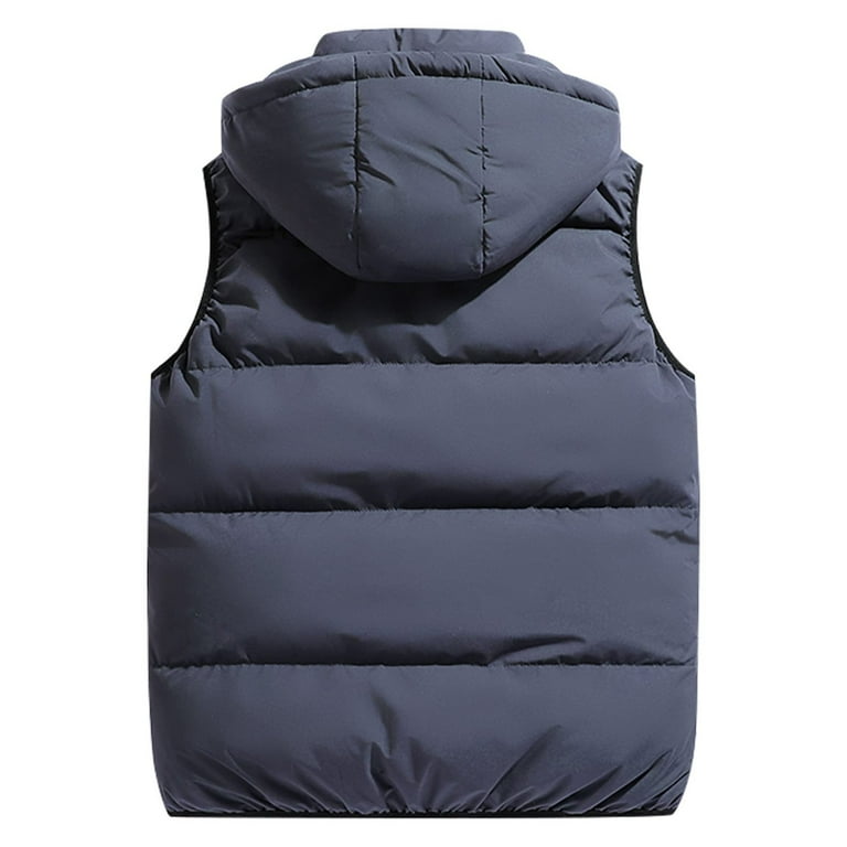 Men's Down-Filled Vest, Winter Insulated Outdoor Sleeveless Jacket